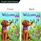 Summer Garden Flags 12x18 Double Sided Welcome Flower Dachshund Dog Garden Flag Yard Decorations Outdoor Decor Small Outdoor Welcome Flags for Outside Garden
